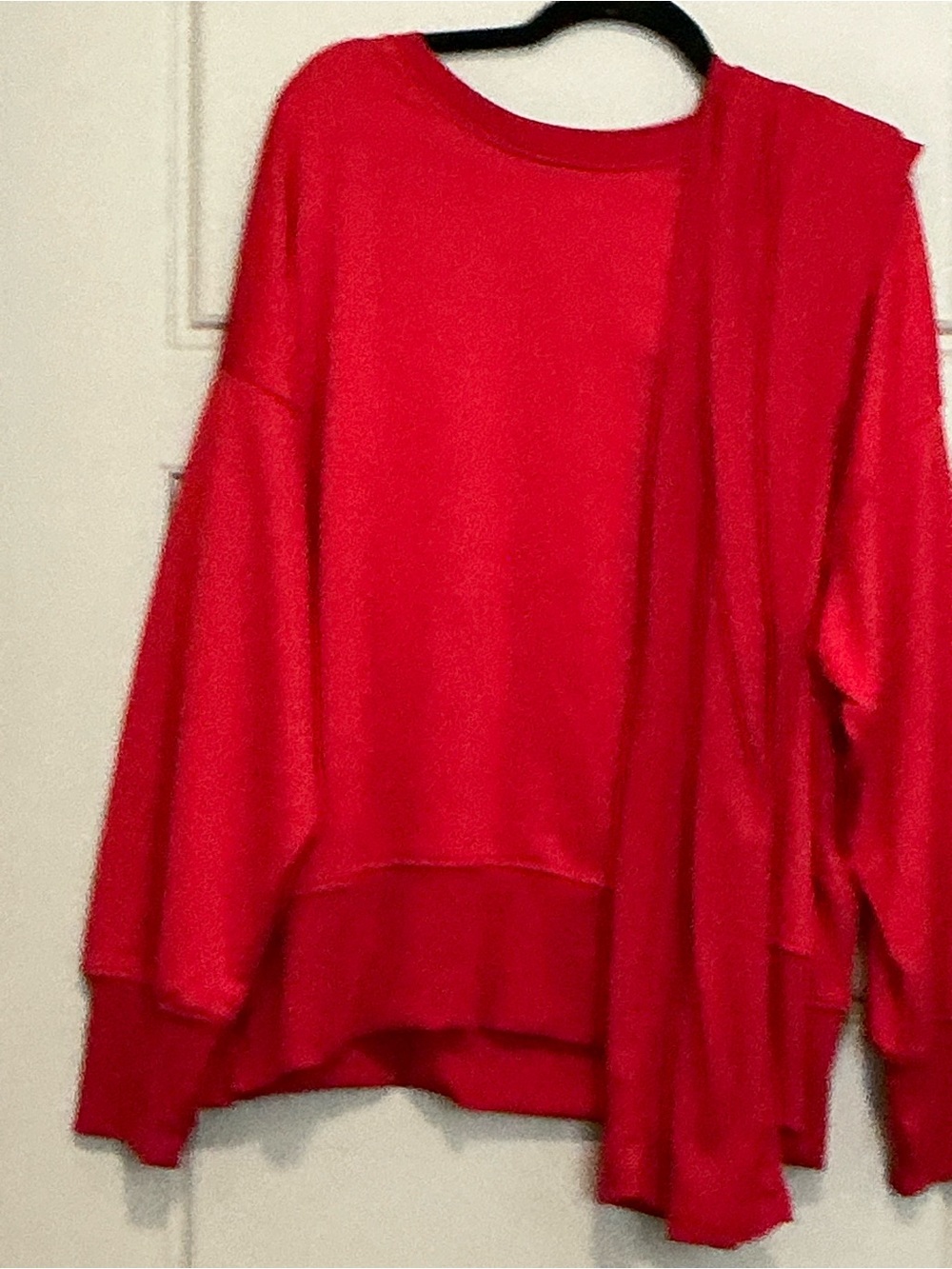 Amazon Women's Scoop Neck Oversized Sweater - Red - Picture 3 of 5